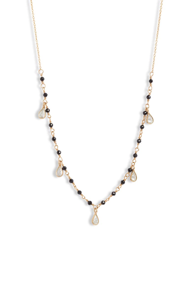 Walker Beaded Necklace, Main, color, GOLD