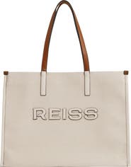 Reiss Lola Logo Canvas Tote