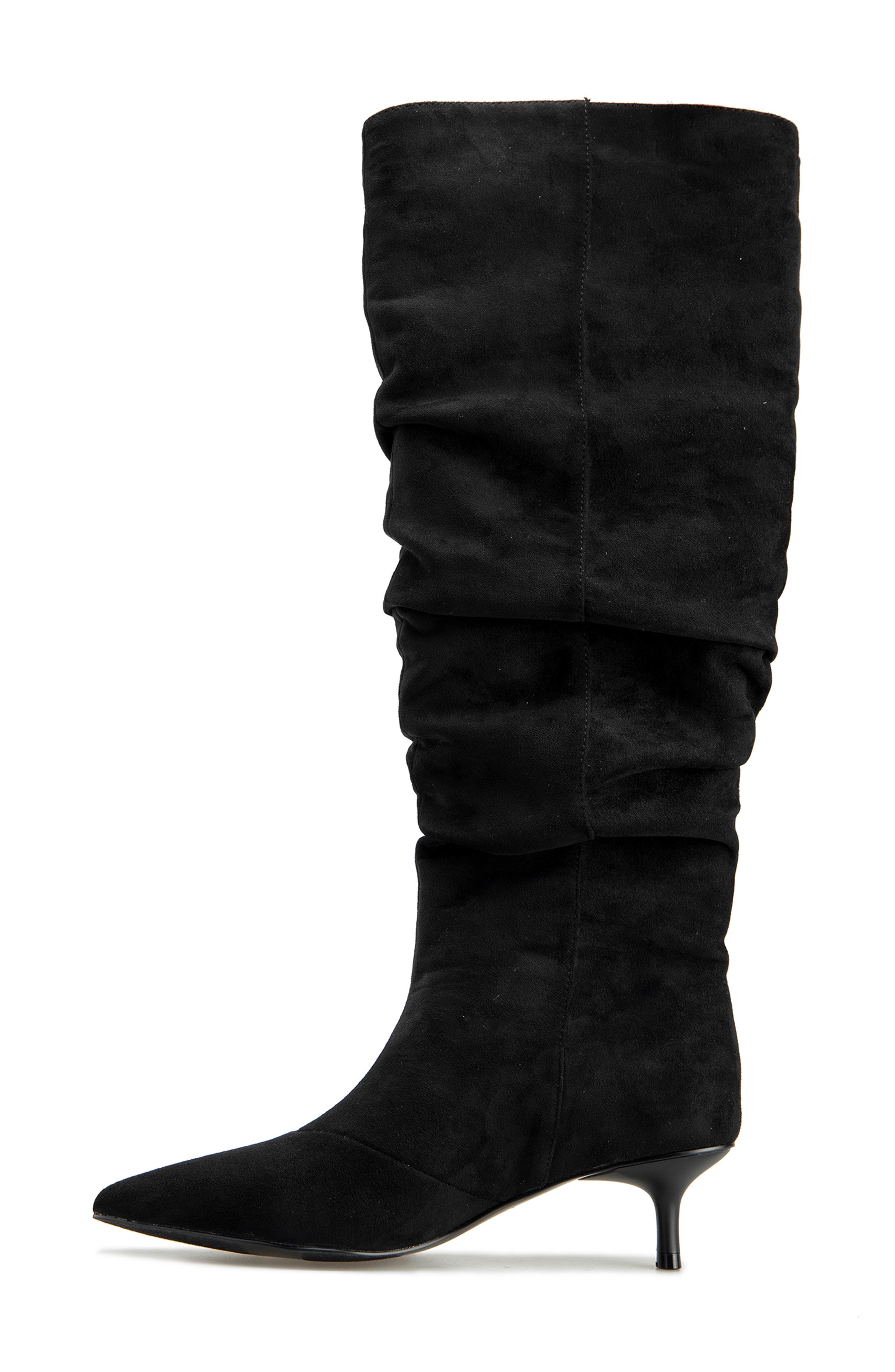 Penelope Faux Suede Knee High Boot, Alternate, color, BLACK FAUX SUEDE