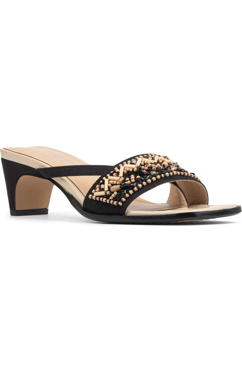 Donald Pliner Dhora Block Heel Sandal, Main, color, Black-Natural