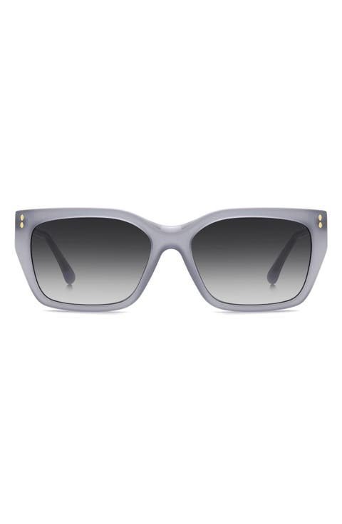 58mm Rectangular Sunglasses
