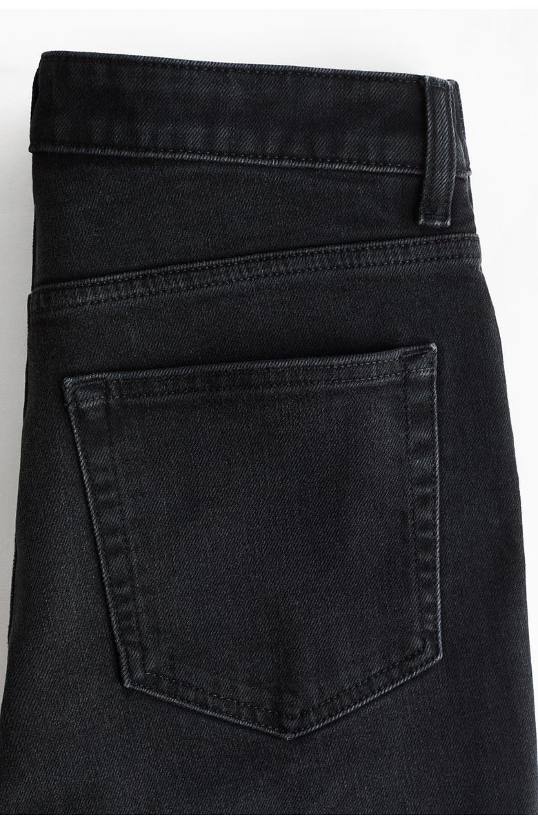 H&M Slim Straight High Waist Jeans, Alternate, color, Black