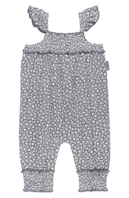 L'ovedbaby Organic Cotton Muslin Romper In Blueberry Floral