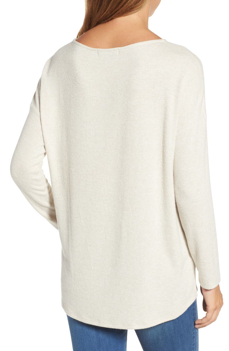 GIBSONLOOK Gibson Cozy Ballet Neck High/Low Pullover, Alternate, color,