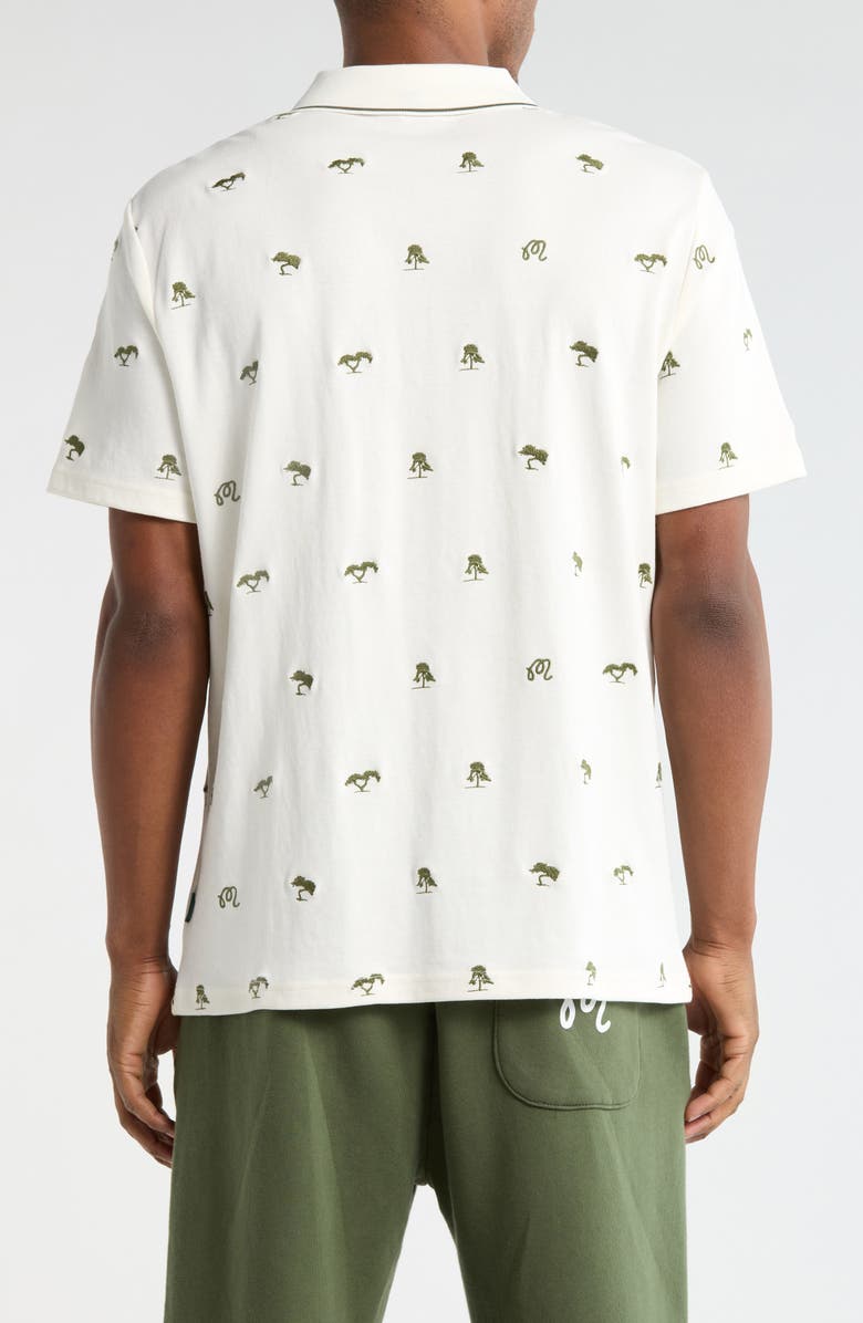 Malbon Golf Torrey Pines Embroidered Polo, Alternate, color, Egret