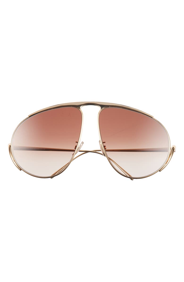 Loewe Signature Pilot Sunglasses, Main, color, Shiny Endura Gold / Gradient