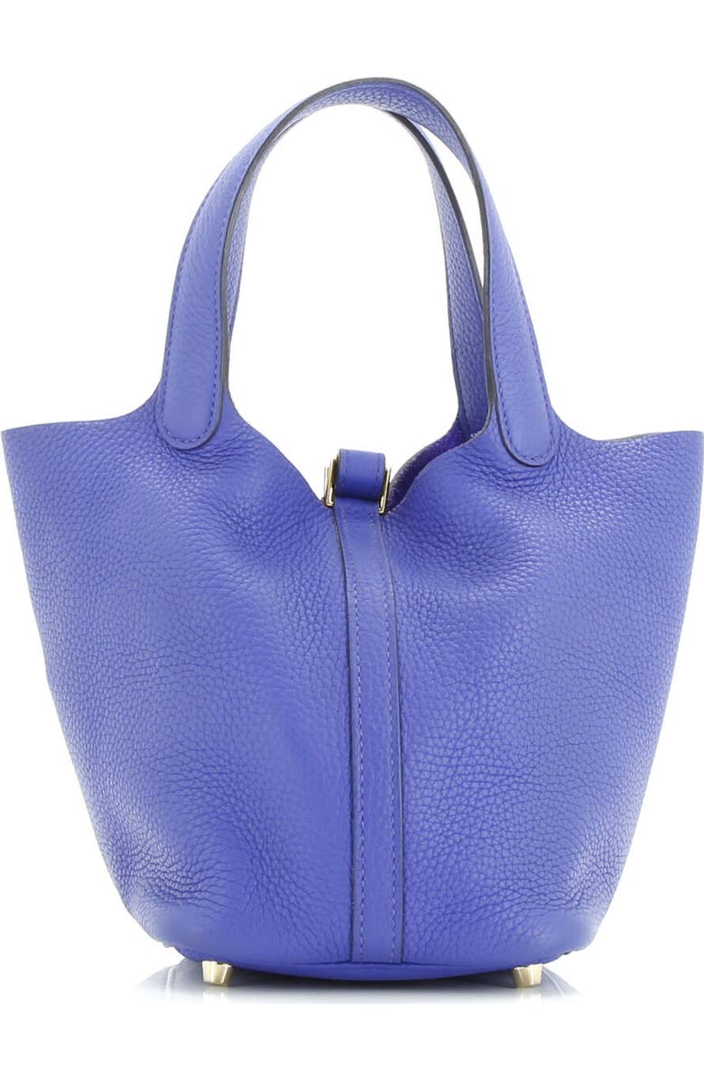 Pre-Owned Hermes Picotin Lock Bag Clemence PM, Alternate, color, Bleu Electrique