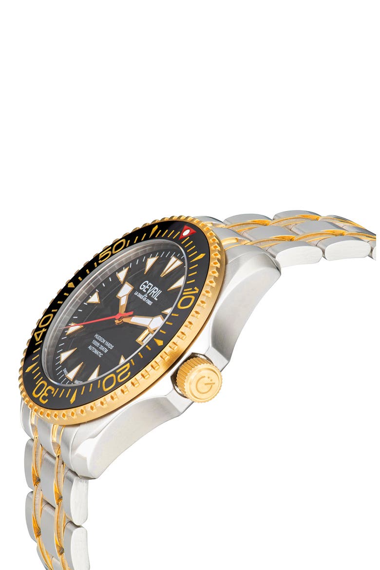 Hudson Yards Two-Tone Bracelet Watch, 43mm, Alternate, color, TWO TONED SS IPYG