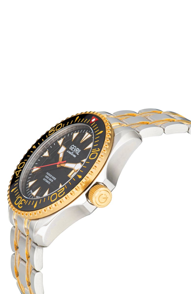 GEVRIL Hudson Yards Two-Tone Bracelet Watch, 43mm, Alternate, color, Two Toned Ss Ipyg