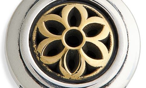 Shop Good Art Hlywd Two-tone Lotus Pendant In Silver/gold