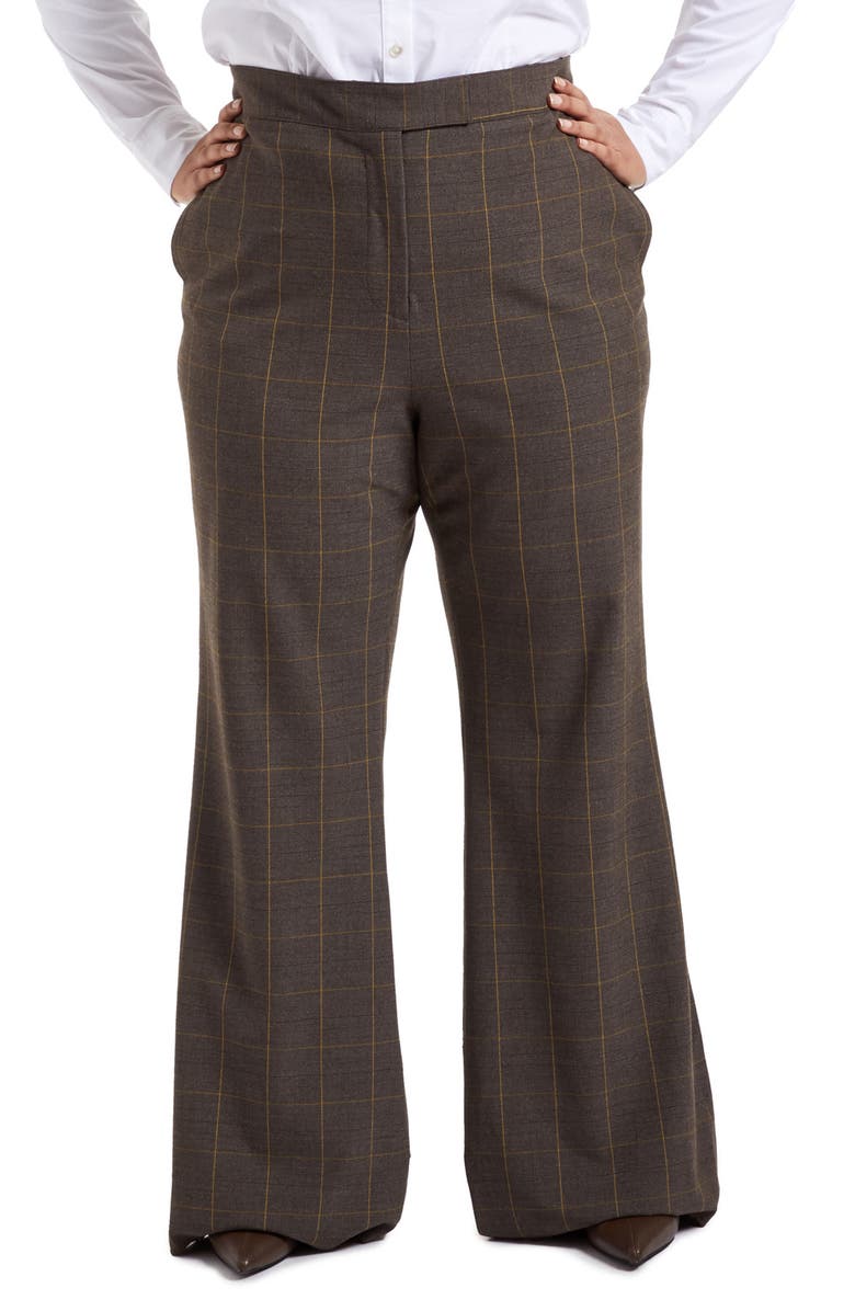 Pari Passu Dalita Windowpane Flare Trousers, Main, color,