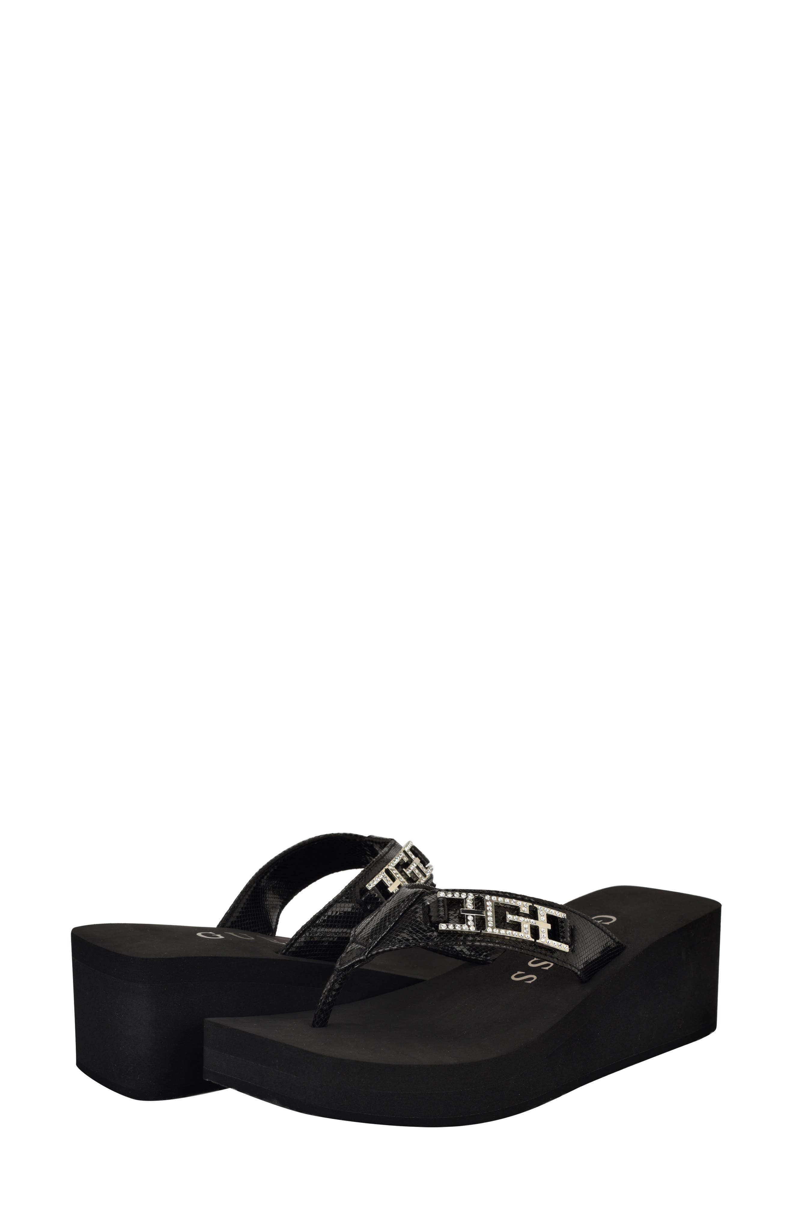 GUESS Elowen Platform Wedge Flip Flop, Alternate, color, 
