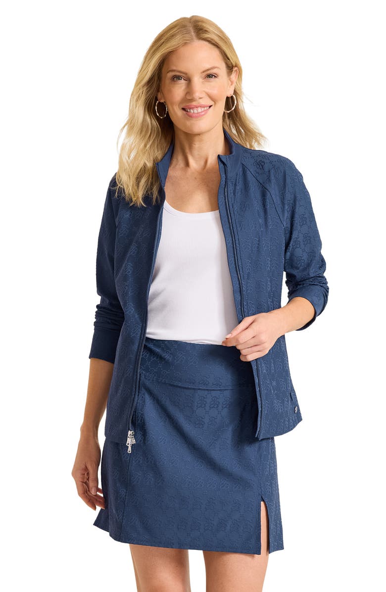 Tommy Bahama Aubrey Mongram Jacquard Skort, Alternate, color, Coastline