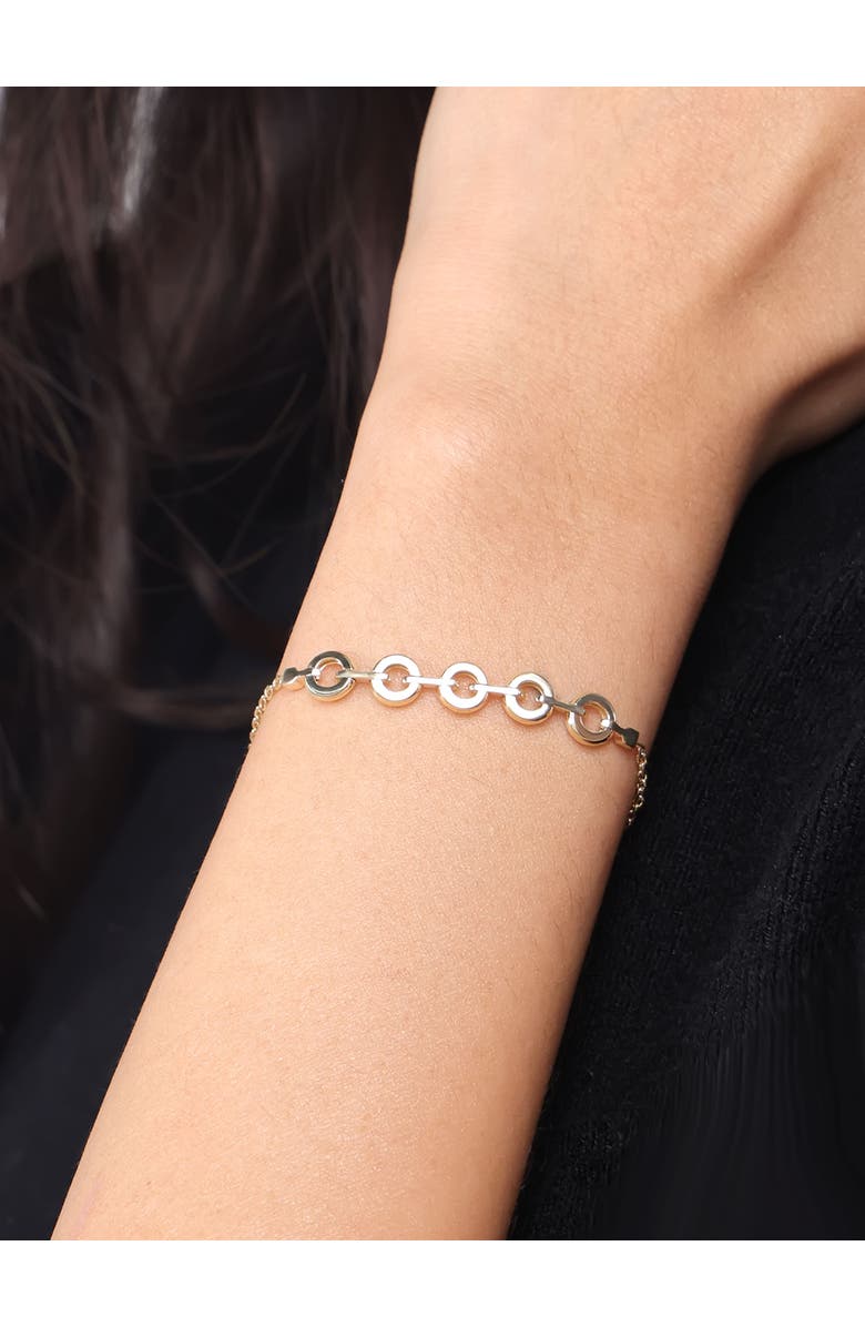 DEVATA Cable Link Chain Bracelet in 14K Gold, Alternate, color, Yellow Gold