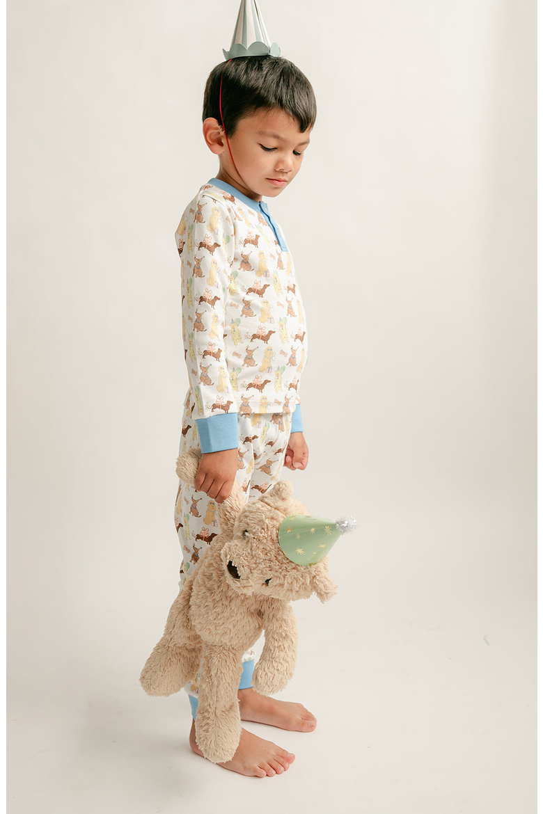 Morgan Puppy Party PJ Set, Alternate, color, Ivory / Dog Print