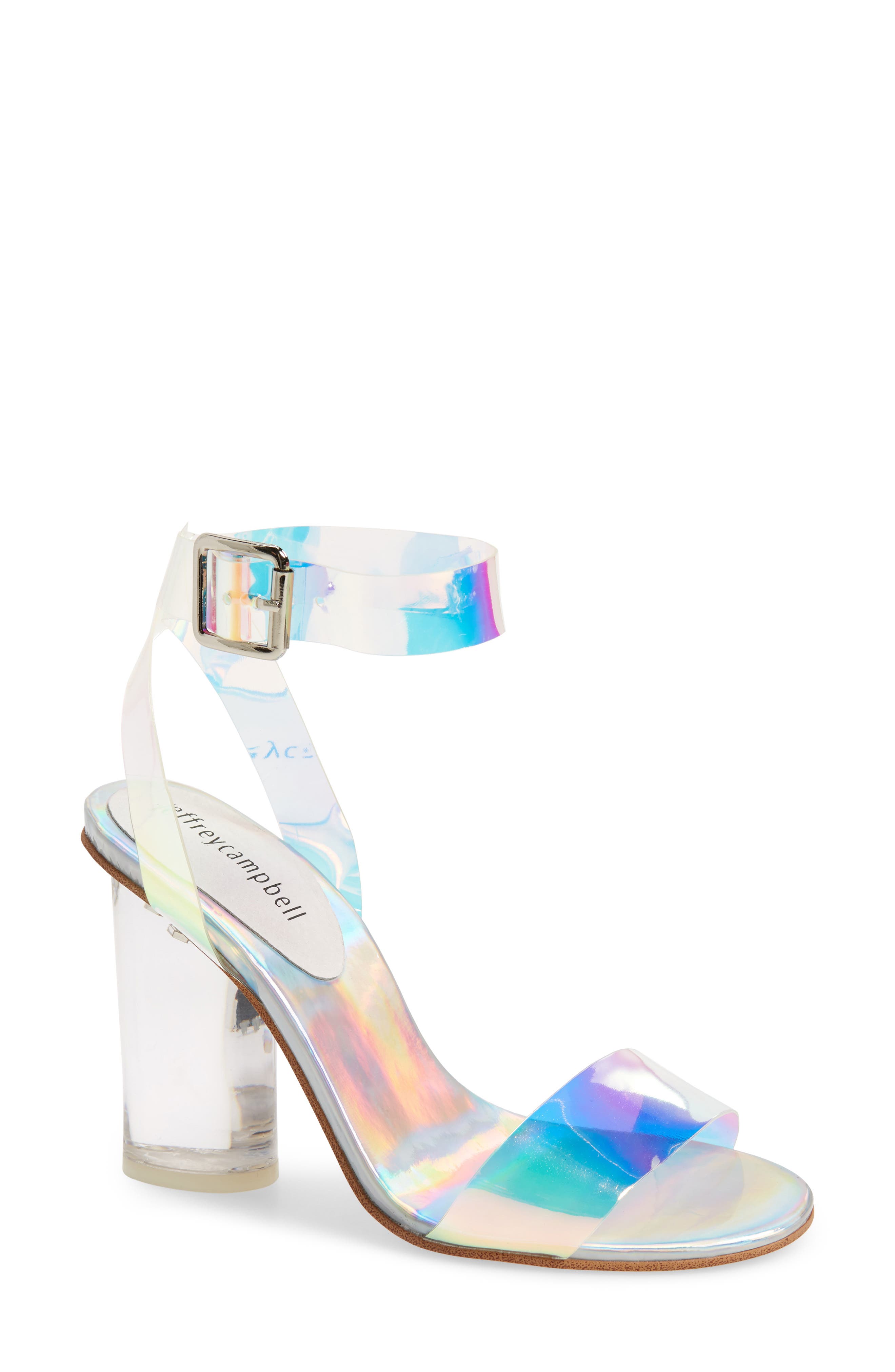 Jeffrey Campbell Clear Heel Sandal, Main, color, 