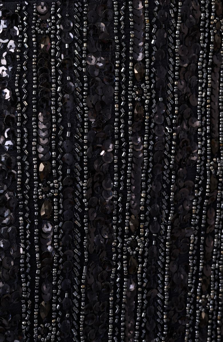 Aidan Mattox Beaded Cape Gown, Alternate, color,