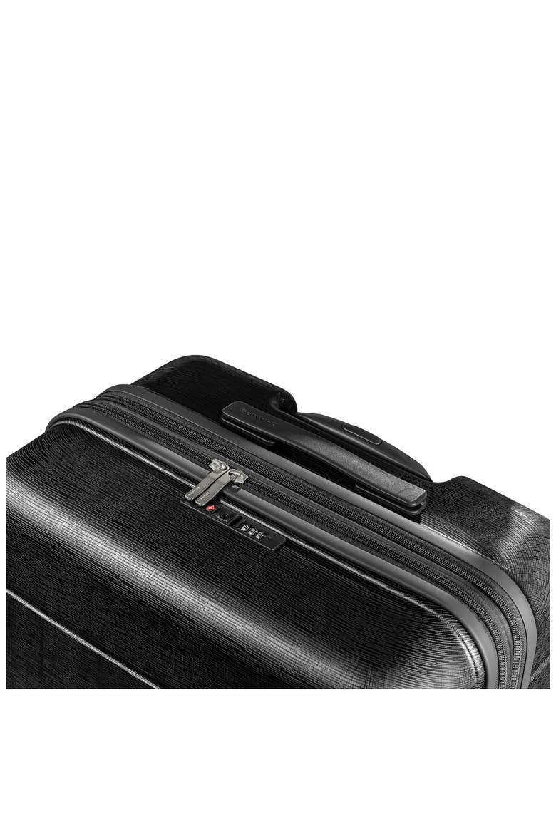 Linen II 3-Piece Hardside Luggage Set, Alternate, color, BLACK