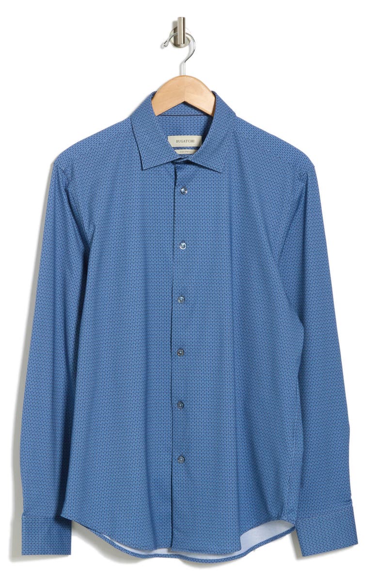 Bugatchi James Shaped Fit Comfort Stretch Button Up Shirt, Alternate, color,
