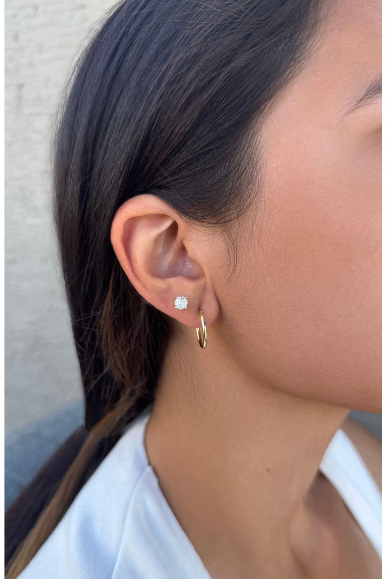 Set of 3 Stud & Hoop Earrings, Alternate, color, GOLD