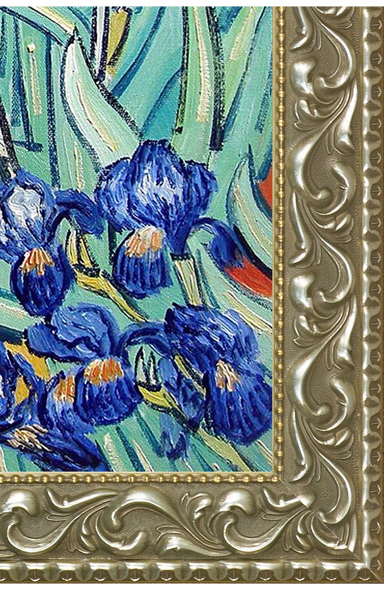 OVERSTOCK ART Irises by Vincent Van Gogh Framed Hand Painted Oil on Canvas, Alternate, color,