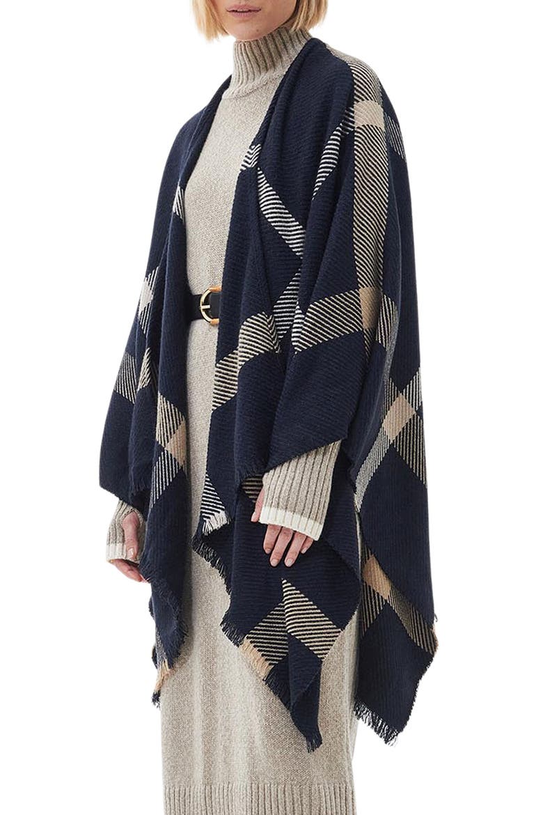 Blair Plaid Shawl, Main, color, MIDNIGHT