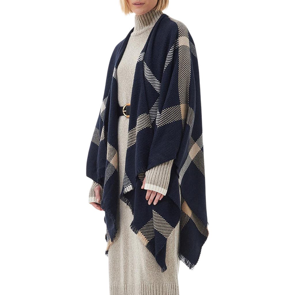 Barbour Blair Plaid Shawl In Blue