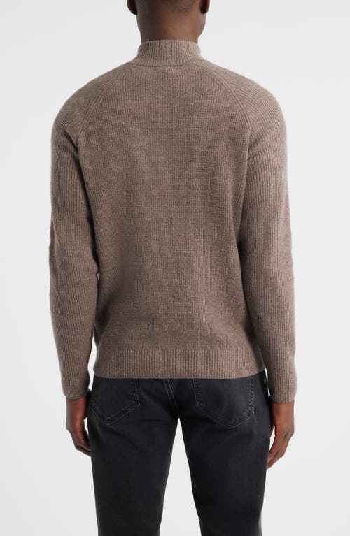Rails Stark Merino Wool Quarter Zip Sweater In Brown