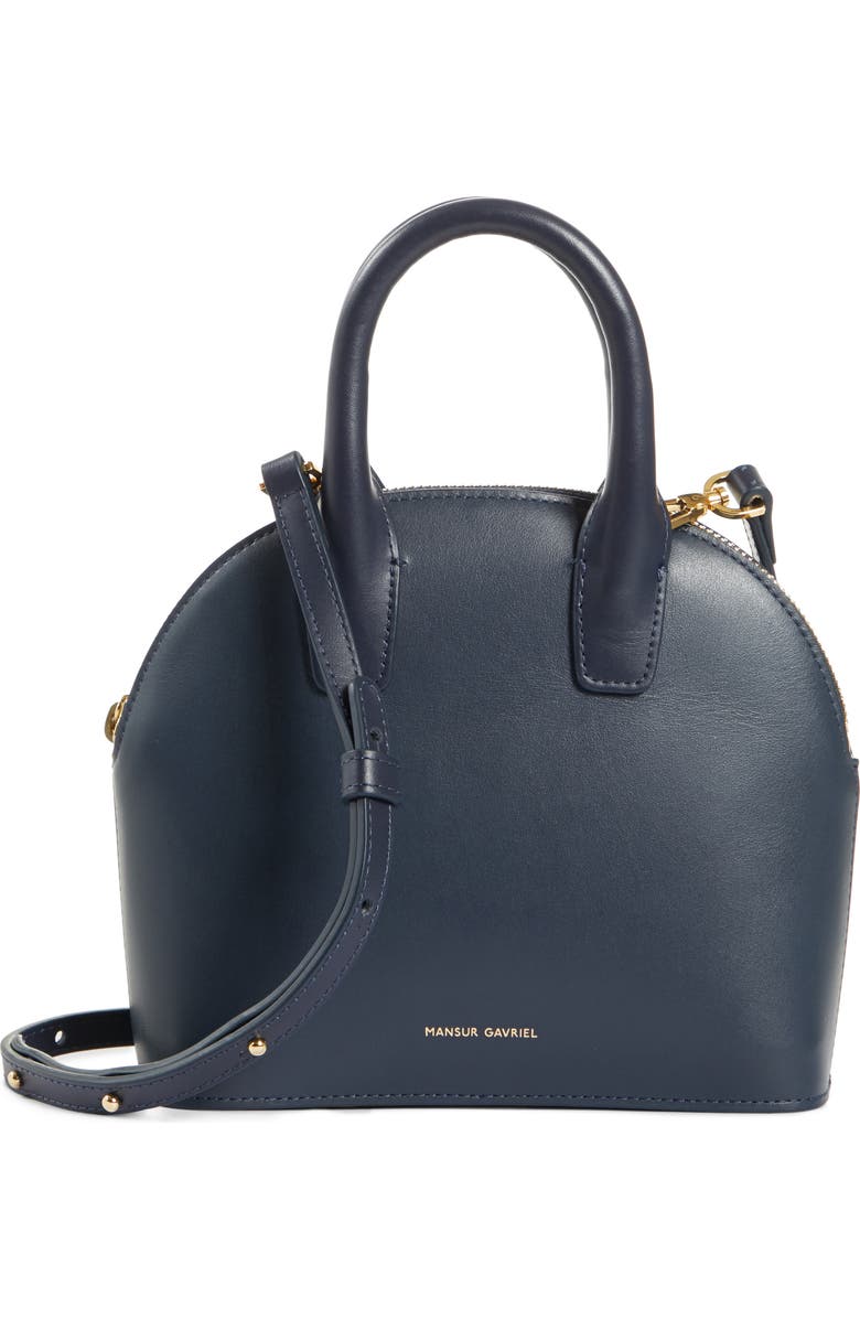 Mansur Gavriel Mini Top Handle Rounded Leather Bag, Main, color,