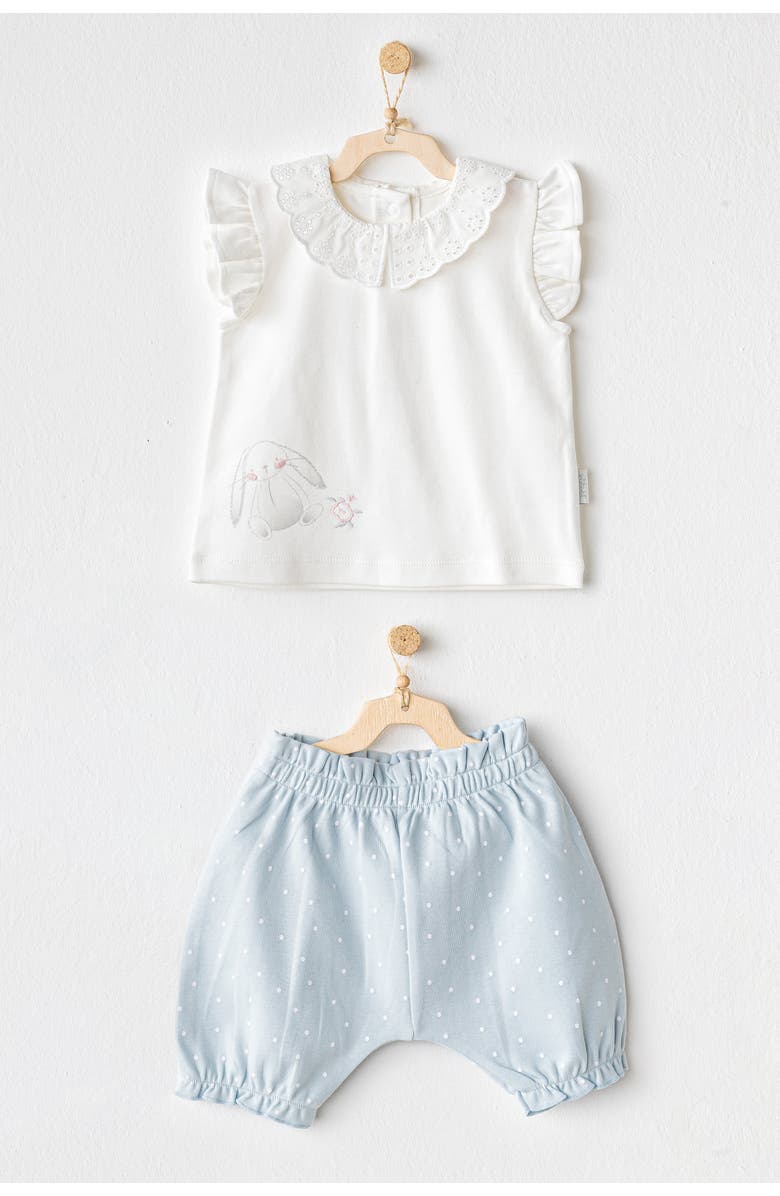 Andy Wawa Cuddly Bunny Bear Shorts Set, Alternate, color, Light Blue