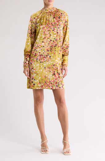 Julia Jordan Long Sleeve Floral A-Line Dress