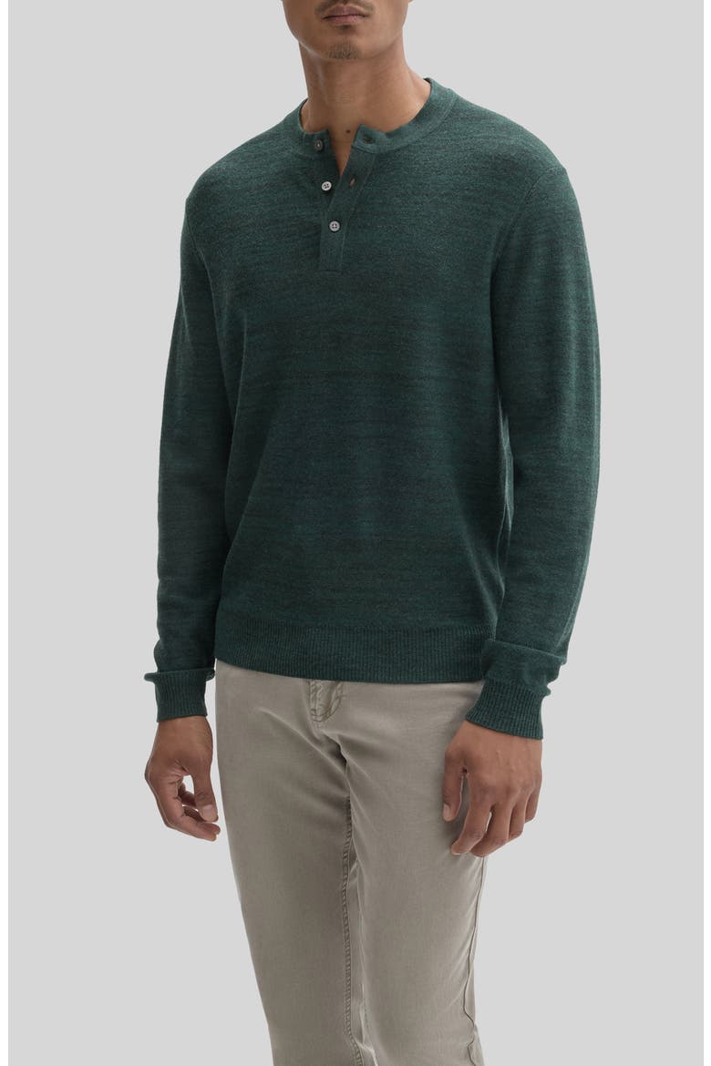 Aranda Merino Wool Henley Sweater, Main, color, FOREST RIVER