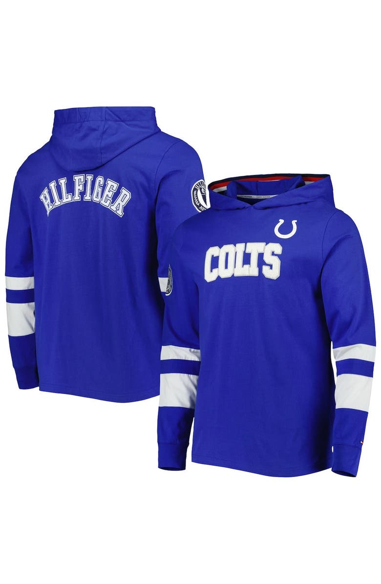 Tommy Hilfiger Men's Tommy Hilfiger Royal/White Indianapolis Colts Alex Long Sleeve Hoodie T-Shirt, Main, color, Royal