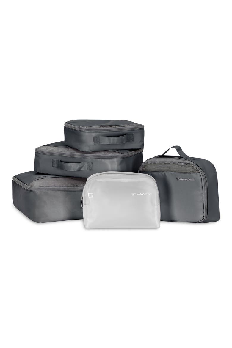 5-Piece Packing Cube Set, Main, color, DARK GREY
