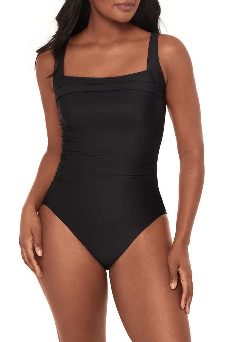 Rock Solid Polaris Swimsuit, Main, color, BLACK