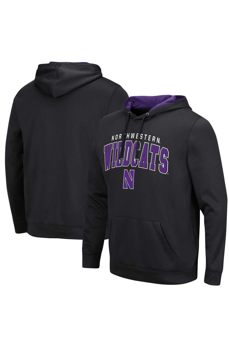 COLOSSEUM Men's Colosseum Black Northwestern Wildcats Resistance Pullover Hoodie, Main, color, 