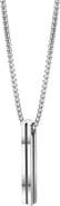 VAN HEUSEN Men's Rectangular Bar Pendant Necklace