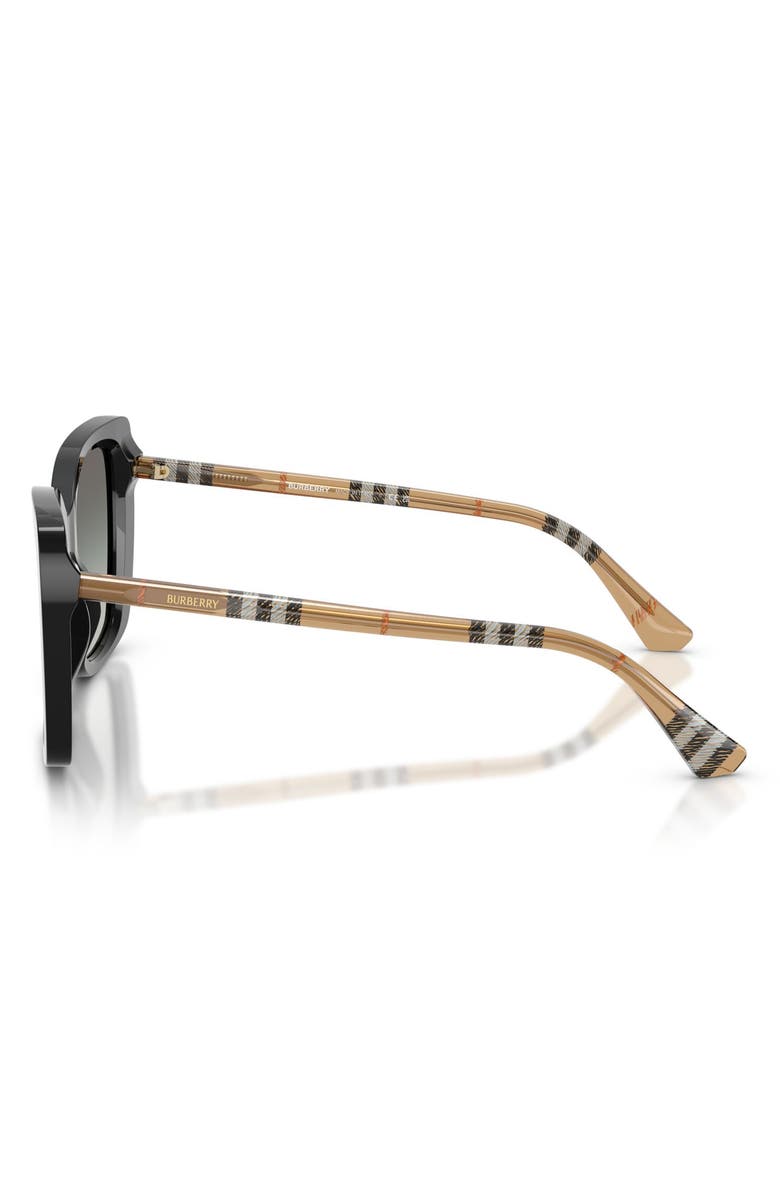 Burberry 54mm Square Sunglasses, Alternate, color, Black / Grey Gradient