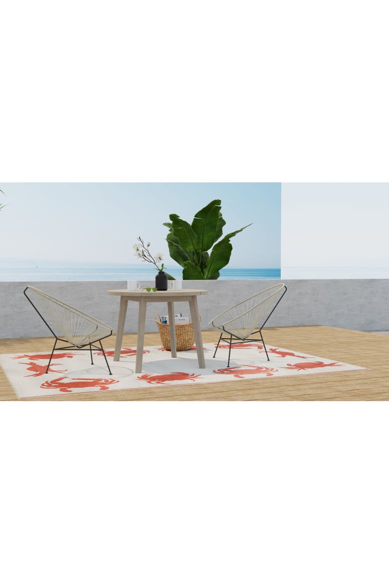 Crab Rug, Alternate, color, Orange Cream - 6'x9'