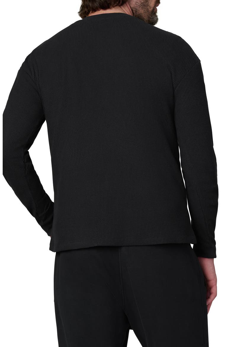 Waffle Monogram Long Sleeve T-Shirt, Alternate, color, BLACK