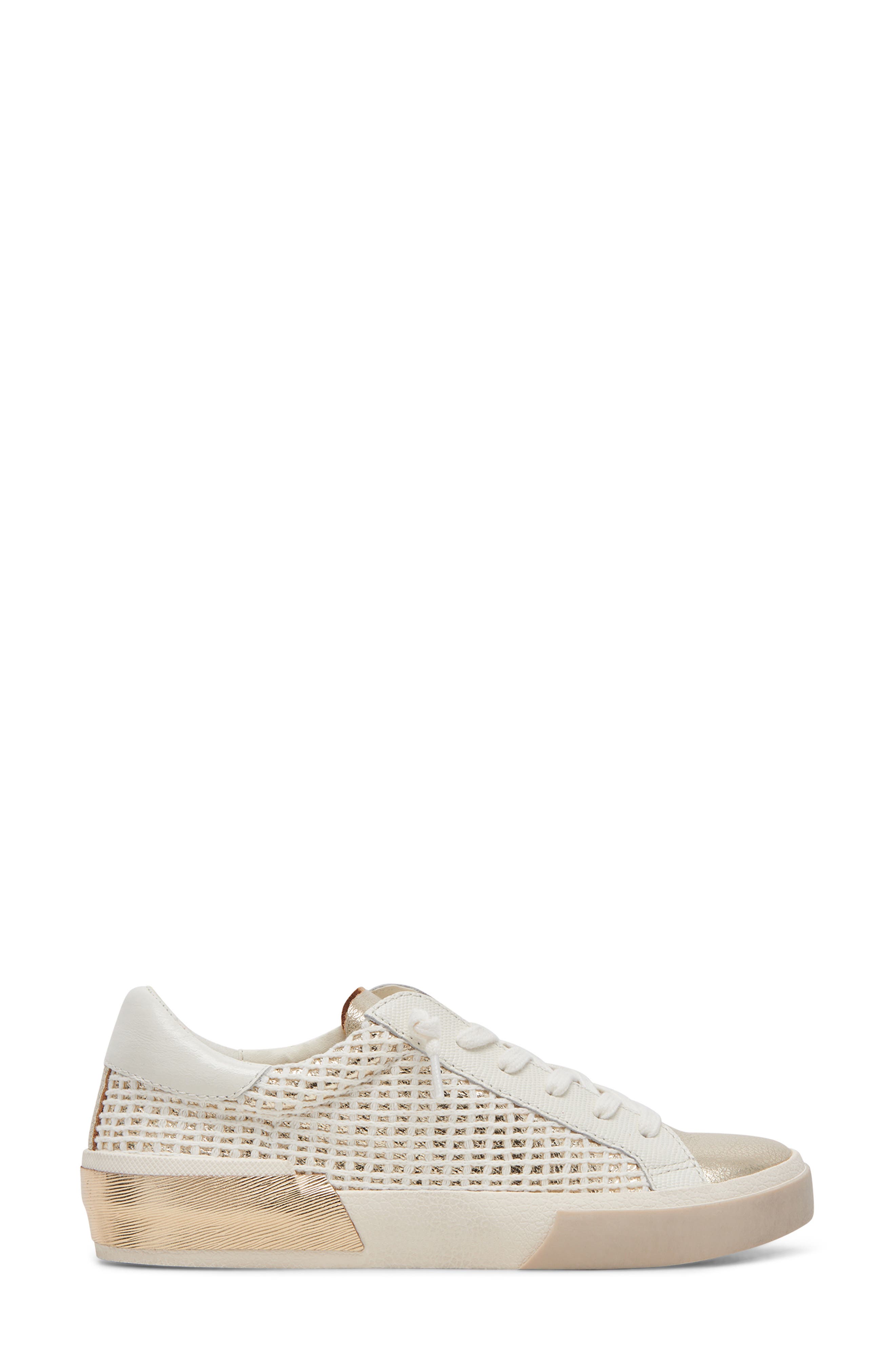 Dolce Vita Zina Sneaker, Alternate, color, Bone/ Gold Knit