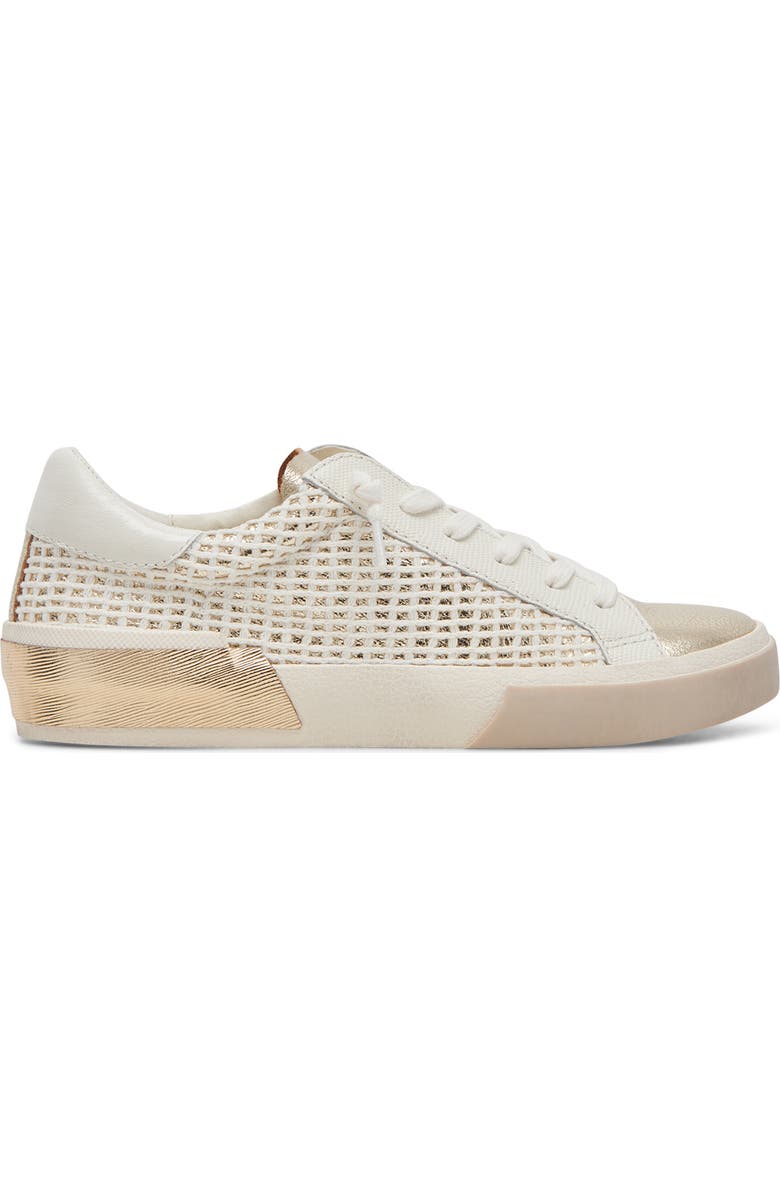 Dolce Vita Zina Sneaker, Alternate, color, Bone/ Gold Knit