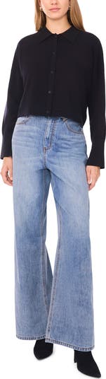 Crop Button-Up Shirt