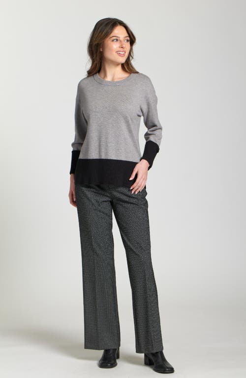 Apny Colorblock Sweater In Gray