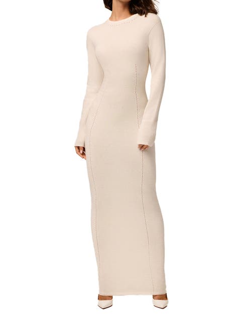 Kiki De Montparnasse Cashmere Open Back Dress In Ivory