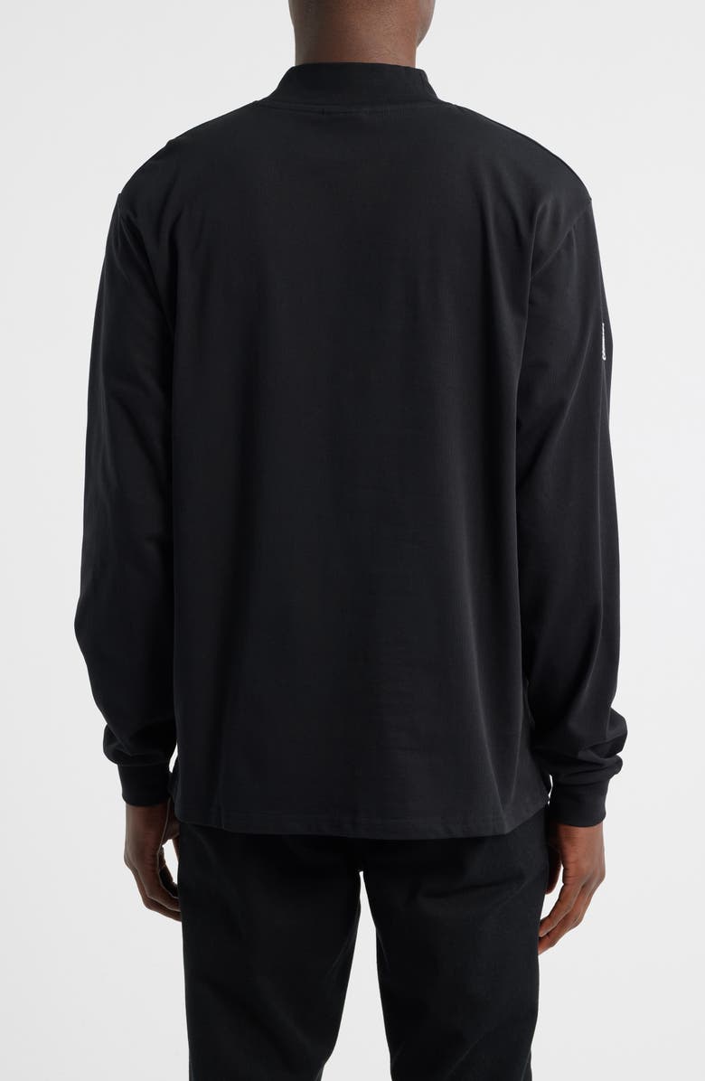 Malbon Golf Upland Mock Neck Sweatshirt, Alternate, color, Black