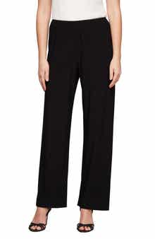 Alex Evenings Matte Jersey Straight Leg Pants