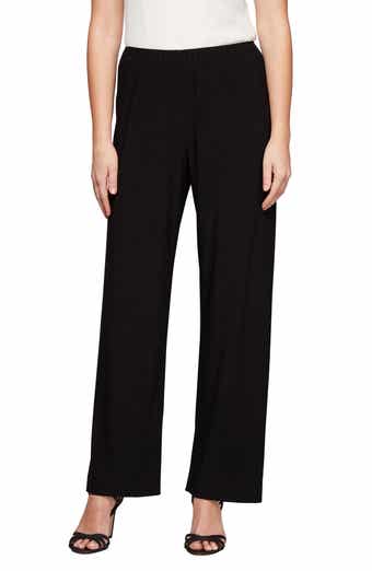 Alex Evenings Matte Jersey Straight Leg Pants