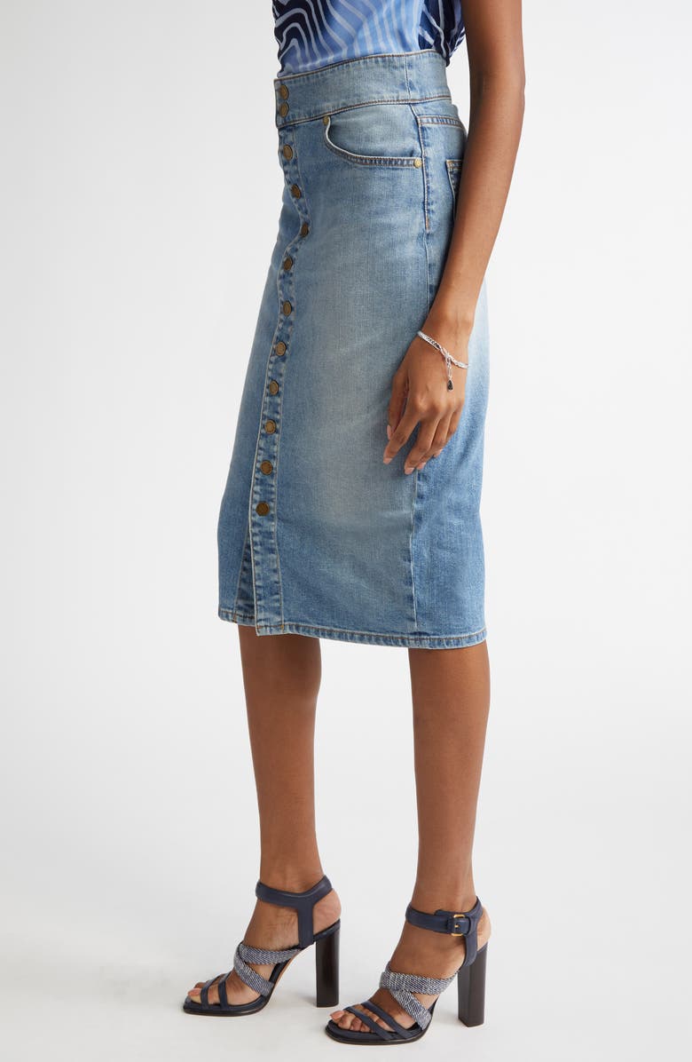 Ramy Brook Karter Denim Skirt, Alternate, color,