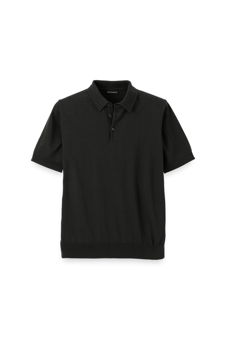 Supima Cotton Three Button Polo, Main, color, Black